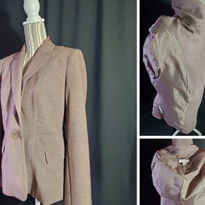Calvin Klein Blazer Jacket, Single-button closure, 6, Brown (Taupe)